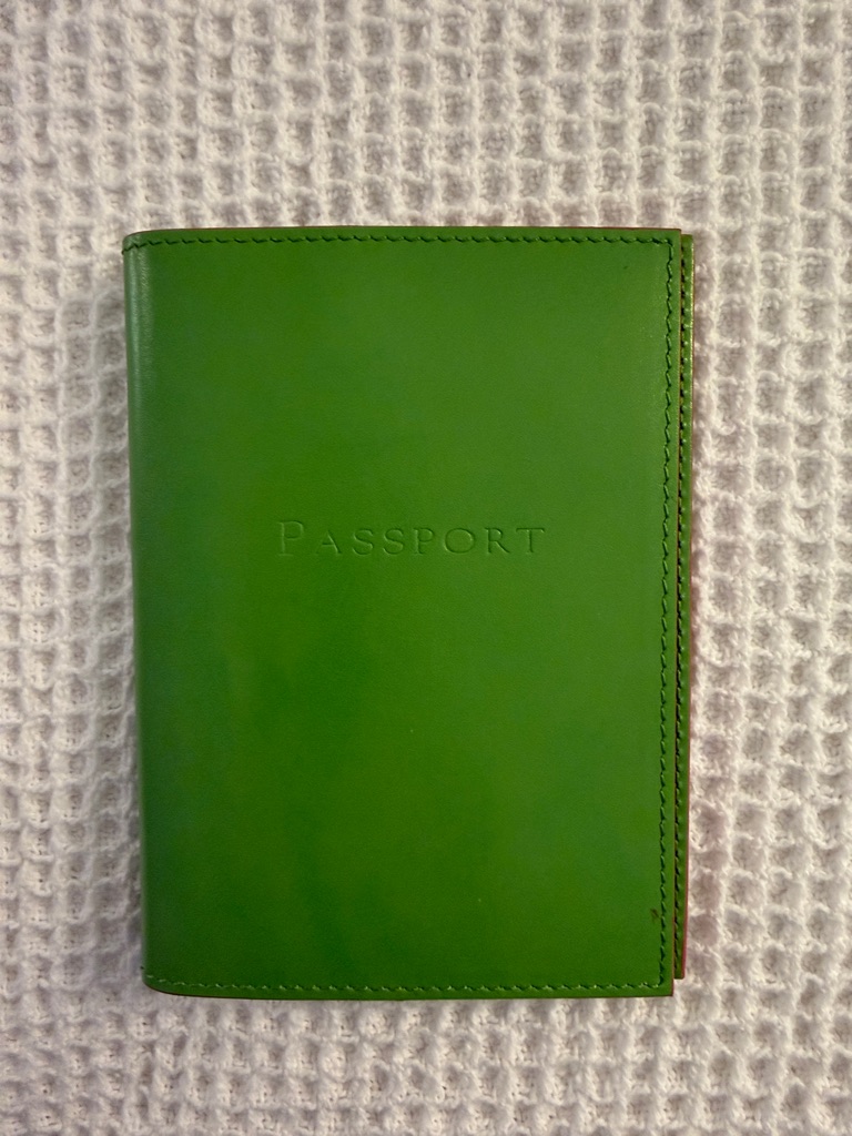 Green Passport Cover  Embossed Passport
